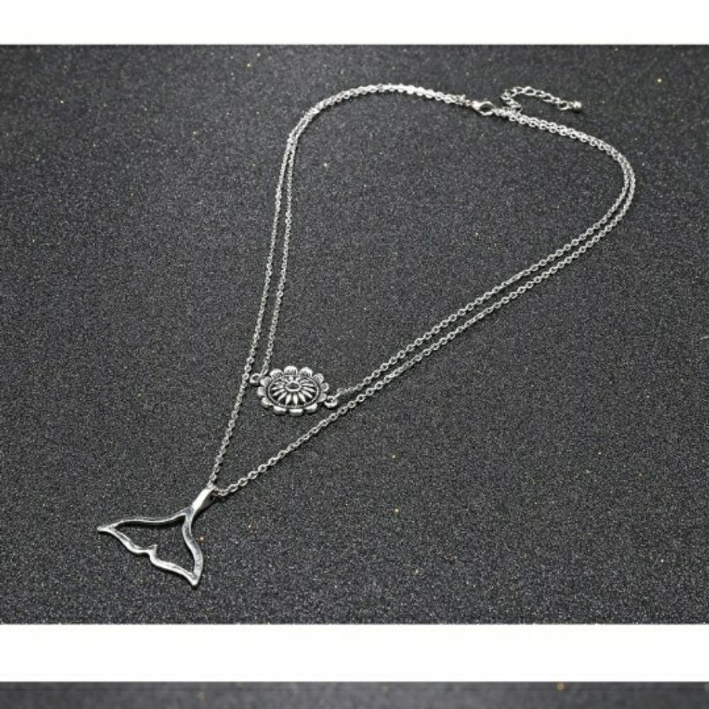 NEW Silver Toned Boho Multilayer Choker Necklace - Picture 8 of 11